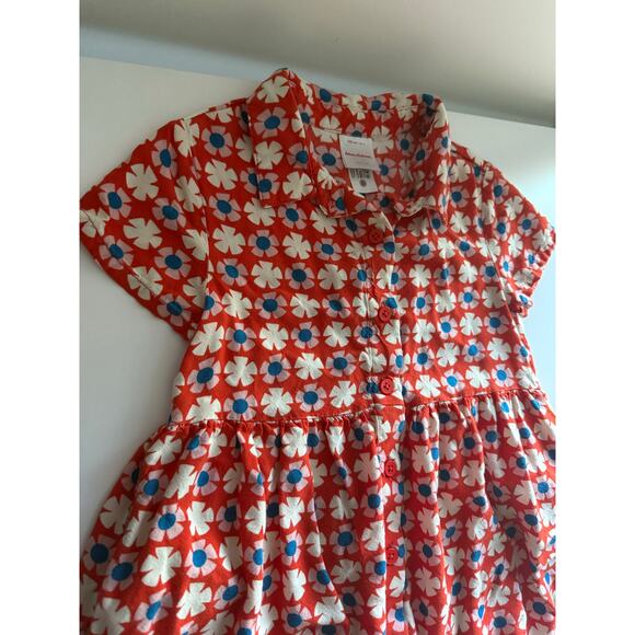 $50 Hanna Andersson Girls Collared Button Front Dress - 4 - Picture 4 of 5